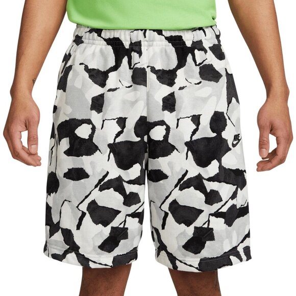 Nike Men's Club Fleece French Terry Shorts Black/White Size XL NEW WITH TAGS! - Picture 2 of 7